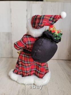 Possible dreams plaid tidings RARE clothtique lantern Santa Claus toy sack Xmas
