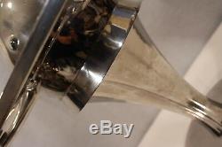 Pottery Barn Art Deco Silver Plated Santa Claus With Serving Tray 16-1/2 Tall