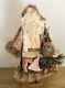 Primitive Folk Art Santa In Patched Coat Withtwigs 20