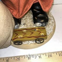 Primitive Ragon House Santa Claus 21 Red Coat Sculpted Face And Hands Toys Bear