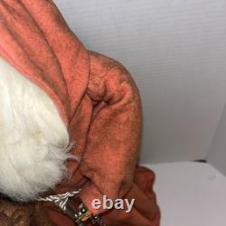 Primitive Ragon House Santa Claus 21 Red Coat Sculpted Face And Hands Toys Bear