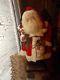 Primitive Santa Claus, Vintage Deer, Antique Christmas Ornaments, Handmade