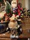 Primitive Santa Claus On Sheep Artisan Made With Items, Antique And Used