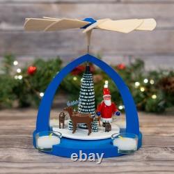 Pyramid- Blue Santa Claus and Forest Animals