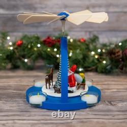 Pyramid- Blue Santa Claus and Forest Animals Pyramid- Blue Santa Claus and Forest Animals