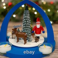 Pyramid- Blue Santa Claus and Forest Animals