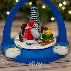 Pyramid- Blue Santa Claus and Forest Animals