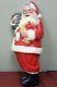 Rare 1950s Vintage Noma 30 Santa Claus Blow Mold Lighted Reverse Painted In Box