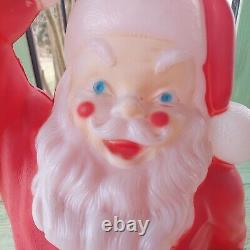 RARE 1970 Empire Plastics Corp Santa In Sleigh Upper Body Light Up Blow Mold