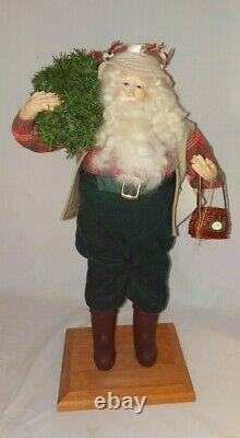 RARE 1994 signed LYNN HANEY SANTA CLAUS #127 RETIRED COA Fishing Fisherman