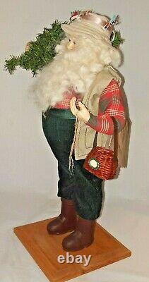 RARE 1994 signed LYNN HANEY SANTA CLAUS #127 RETIRED COA Fishing Fisherman