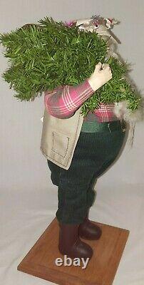 RARE 1994 signed LYNN HANEY SANTA CLAUS #127 RETIRED COA Fishing Fisherman