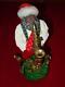 Rare African American Black Santa Claus Figure Jazz Clothtique Fabriche Style