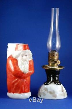 RARE Antique SANTA CLAUS Miniature Oil Lamp, S1-VII