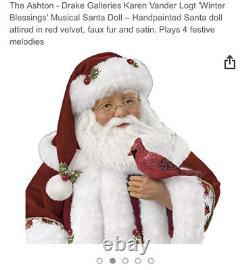 RARE Ashton-Drake 24 Santa Claus Winter Blessing Musical Doll Holiday Christmas