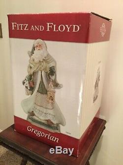 RARE Fitz and Floyd GREGORIAN Green Santa Claus 21 Figure Statue Original box
