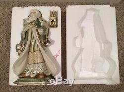 RARE Fitz and Floyd GREGORIAN Green Santa Claus 21 Figure Statue Original box