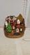 Rare Htf Vintage Ceramic Christmas Tree Santa Claus Elf House Snow Lighted Organ