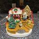 Rare Htf Vintage Ceramic Christmas Tree Santa Claus Elf House Snow Lighted Organ