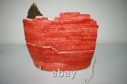 RARE HTF Vintage Ceramic Christmas Tree Santa Claus Elf House Snow Lighted Organ