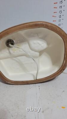 RARE HTF Vintage Ceramic Christmas Tree Santa Claus Elf House Snow Lighted Organ