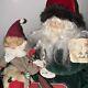 Rare House Of Hatten Ye Olde Santa Maker Dee Gann Santa Claus On Bench Girl