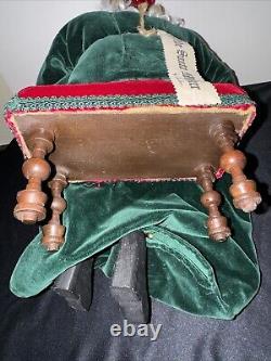 RARE House Of Hatten YE OLDE SANTA MAKER Dee Gann Santa Claus on Bench GIRL