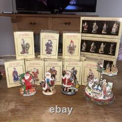 RARE Lot of 15 International Santa Claus Figures with Boxes + Ornaments + Musical