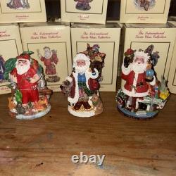 RARE Lot of 15 International Santa Claus Figures with Boxes + Ornaments + Musical