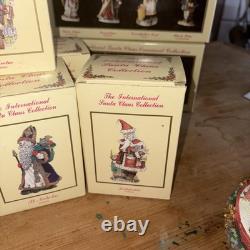 RARE Lot of 15 International Santa Claus Figures with Boxes + Ornaments + Musical