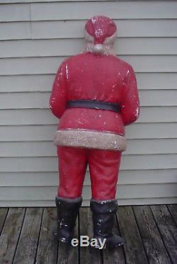 RARE RARE Vintage Large Santa Claus Styrofoam 60 Tall Christmas 2 Pieces
