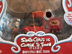 RARE Santa Claus Is Comin To Town North Pole Mail Truck & SD Kluger Figure VTG