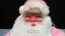 RARE Vintage 14 Harold Gale 1960s Pink Fur Santa Claus Mary Kay Cosmetics