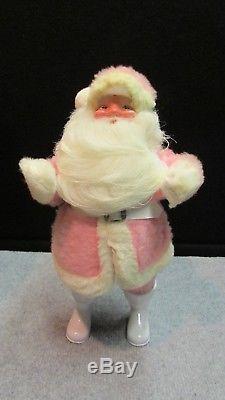 RARE Vintage 14 Harold Gale 1960s Pink Fur Santa Claus Mary Kay Cosmetics