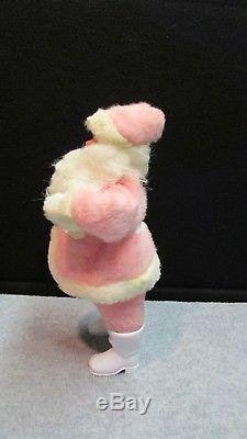 RARE Vintage 14 Harold Gale 1960s Pink Fur Santa Claus Mary Kay Cosmetics