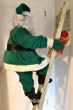 RARE Vintage Ladder Santa Claus Christmas TEEM Store Display Harold Gale NICE