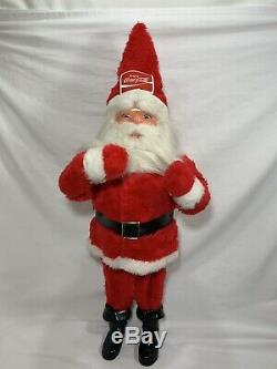 RARE Vintage Santa Claus Christmas Store Display Advertising Doll Standing Coke