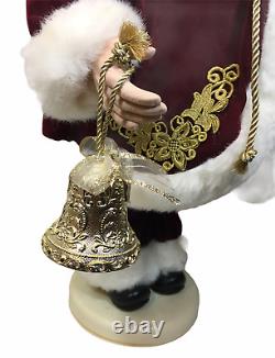 RARE Vintage Santa's Best Ceramic Santa Claus Animated Motionette Red Gold 26