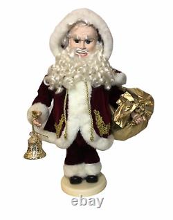 RARE Vintage Santa's Best Ceramic Santa Claus Animated Motionette Red Gold 26