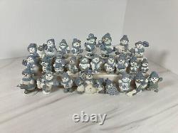 RARE Vtg 26 Bitty Buddies Miniature Christmas Figures Snowville Snowmen Encore