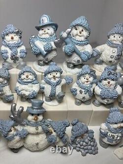 RARE Vtg 26 Bitty Buddies Miniature Christmas Figures Snowville Snowmen Encore