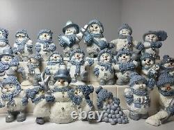 RARE Vtg 26 Bitty Buddies Miniature Christmas Figures Snowville Snowmen Encore