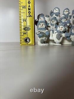 RARE Vtg 26 Bitty Buddies Miniature Christmas Figures Snowville Snowmen Encore