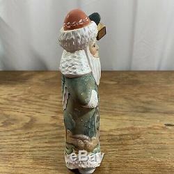 RUSSIAN Hand Painted Hand Carved Wooden Santa Claus 9 Nativity Scene