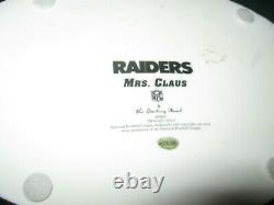 Raiders MR & MRS Claus(2000 & 2001) Danbury MINT Figures 6.5 LB's Total Weight