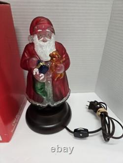 Rare 10 Old World Christmas Hand Painted Santa Claus Figure Lamp Night Light