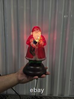 Rare 10 Old World Christmas Hand Painted Santa Claus Figure Lamp Night Light
