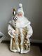 Rare 39 Mackenzie Childs Parchment Father Santa Claus Christmas Courtly Check