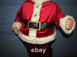 Rare 4' Gemmy Animated Singing Santa Claus Christmas Holiday Sings Dancing Ac