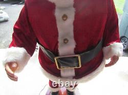 Rare 4' Gemmy Animated Singing Santa Claus Christmas Holiday Sings Dancing Ac